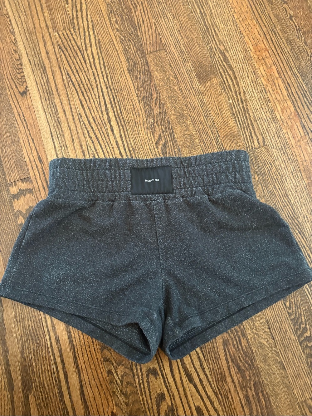 TALENTLESS Sparkle Charcoal High-Waist Lounge Shorts